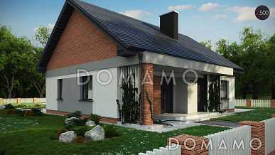 Проект простого уютного одноэтажного дома из газобетона с тремя спальнями и возможностью обустройства мансарды