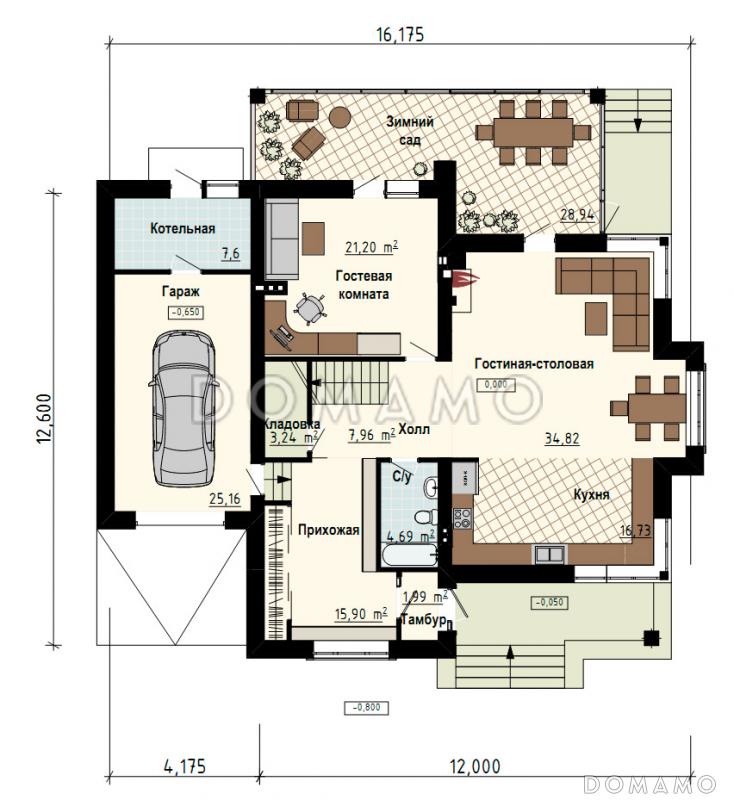 Апрель-Фреш / План 1 этажа