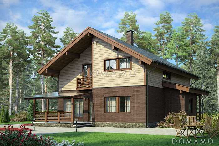 Проект дома со строгими прямоугольными формами