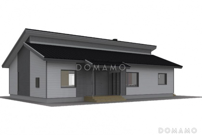 Проект каркасного дома с небольшим кабинетом