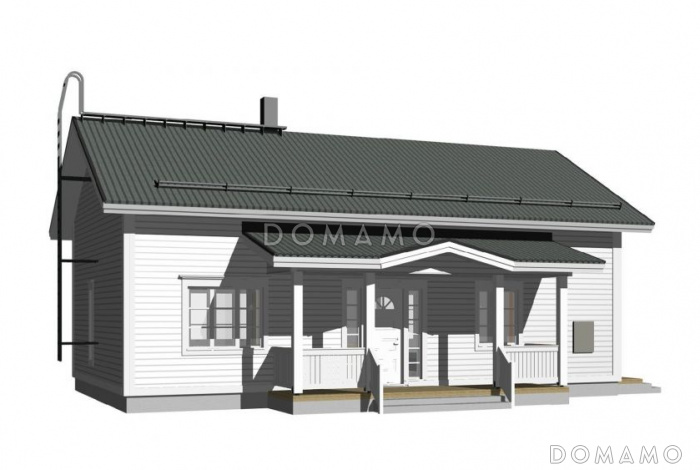 Проект каркасного дома с двускатной крышей