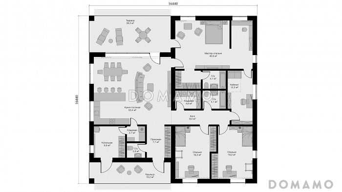 KVADRA L / План 1 этажа