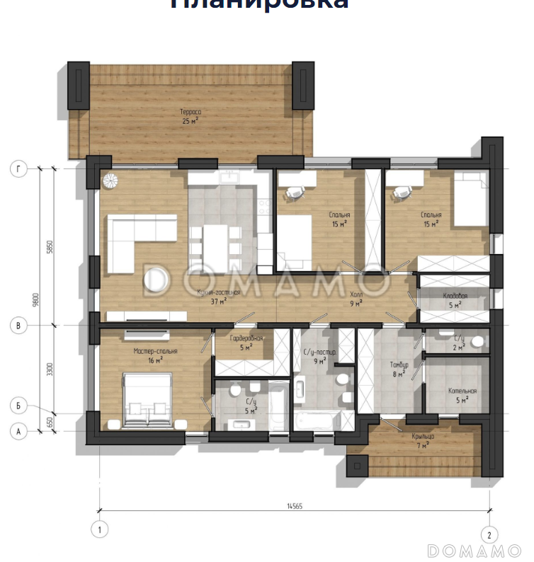 Мульти-Дом 13 П / План 1 этажа