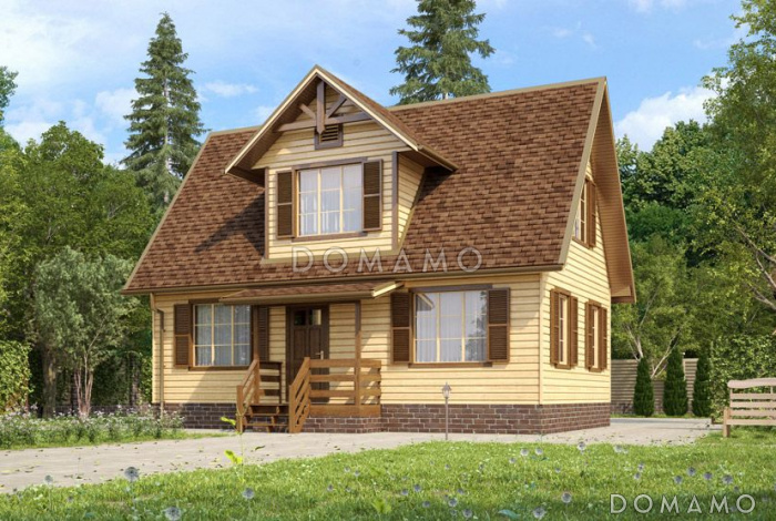 Проект двухэтажного дома 6х9 из бруса
