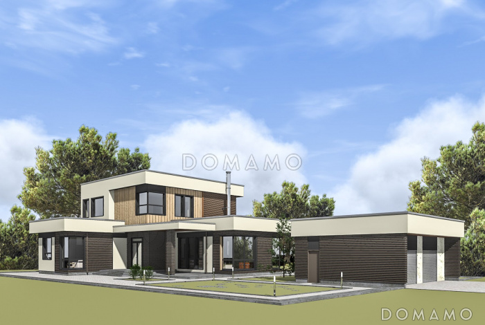 Проект современного дома из газобетона