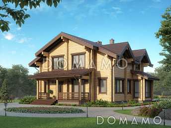 Проект двухэтажного дома с кухней-столовой, сауной и большими спальнями