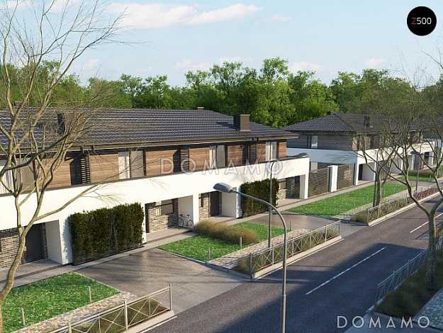 Проект современного комфортного двухэтажного дома из газобетона для двух семей