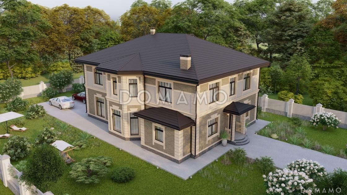 Проект двухэтажного дома из газобетона с эркером в кухне-столовой / 5