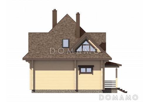 Проект дома из профилированного бруса / Фасад 3