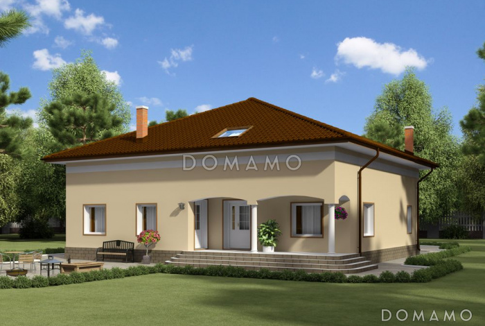 Проект дома с классической композицией фасадов и практичной планировкой