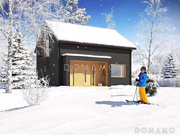 M-104 одноэтажный с мансардой дом