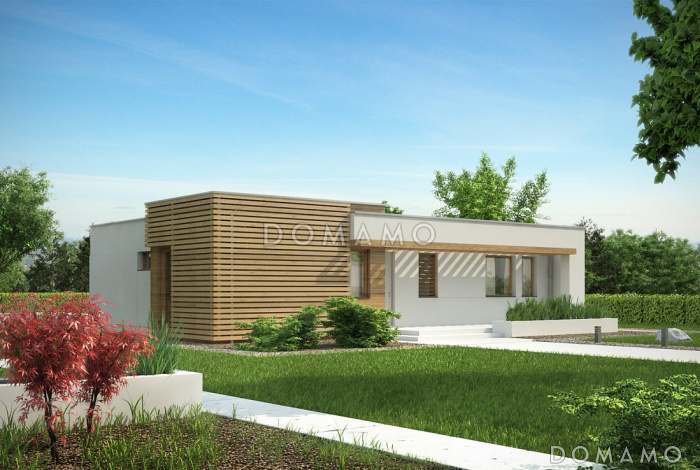 Проект комфортного одноэтажного дома с террасой, кухней и гостиной без перегородки