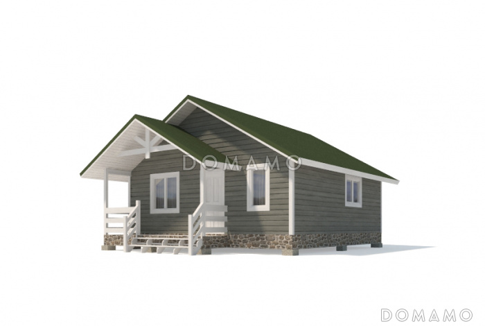 Проект каркасного дома с двумя маленькими спальнями