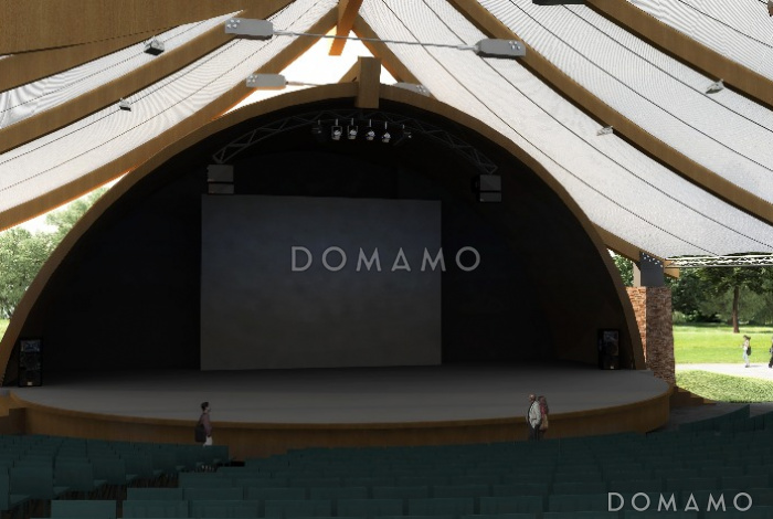 Проект Летняя эстрада из клееного бруса