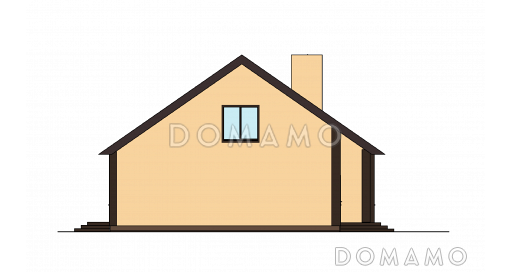 Проект дома с кладовой в кухне, двумя террасами, просторной гостиной / Фасад 3