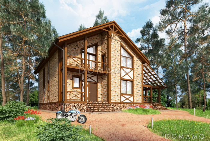Проект просторного коттеджа в стиле шале из СИП