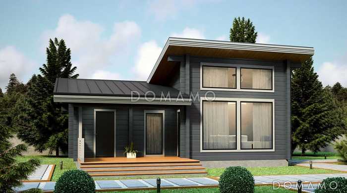 Проект бани из клееного бруса с просторной комнатой отдыха