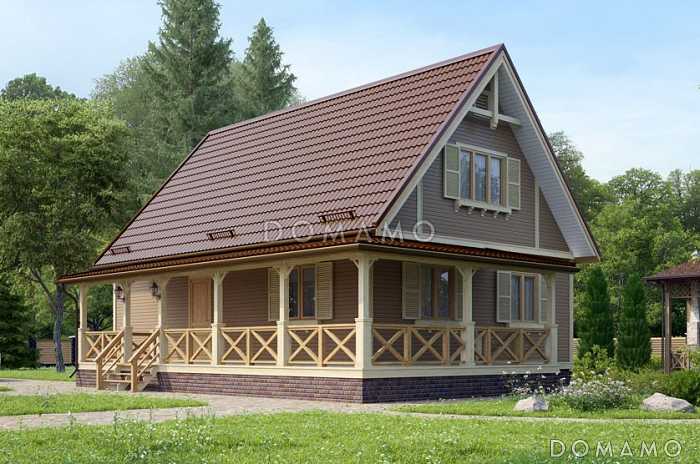 Проект каркасного дома  для небольшого земельного участка