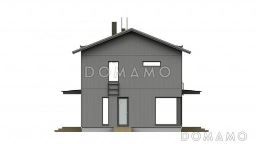 Проект двухэтажного каркасного дома 9х7 / Фасад 1