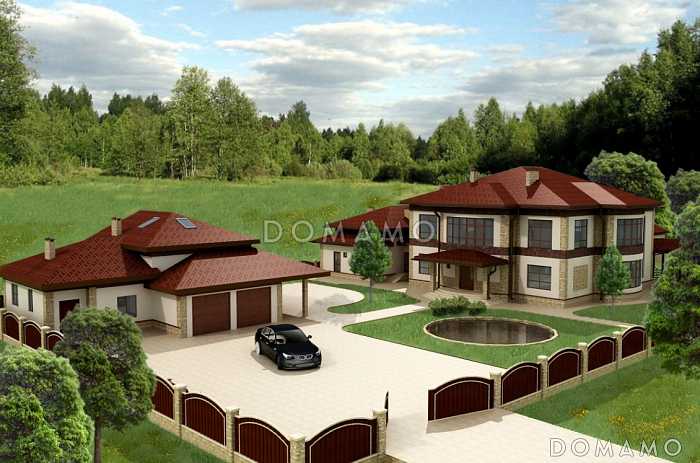 Проект коттеджа с панорамным остеклением