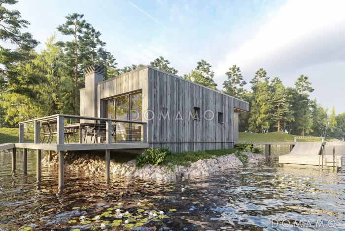 Проект кирпичного банного комплекса с сауной, хамамом и террасами