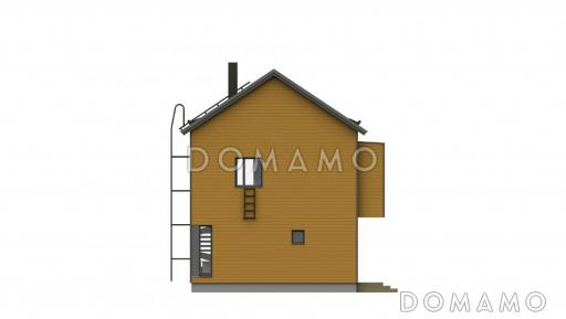 Проект двухэтажного каркасного дома c сауной на втором этаже / Фасад 3