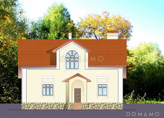 Проект дома с мансардным и цокольным этажами