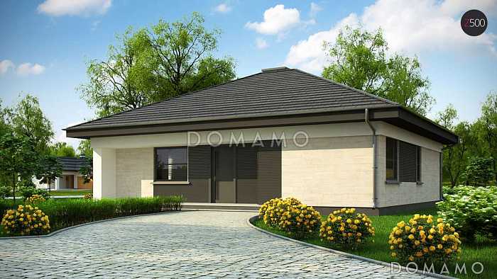 Проект небольшого функционального одноэтажного дома из газобетона с тремя спальнями