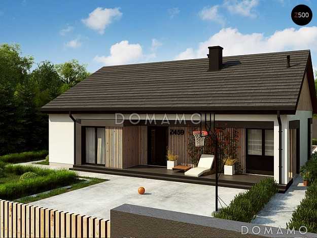 Проект одноэтажного дома из газобетона с тремя спальнями и кабинетом