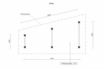 Проект навеса для дров и хозяйственных принадлежностей / План