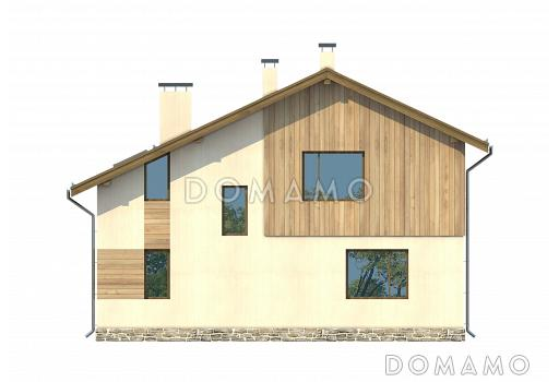 Проект комфортабельного дома из пеноблоков / Фасад 3