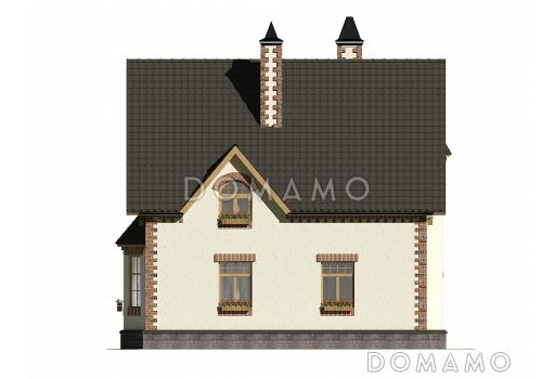 Проект практичного коттеджа в европейском стиле / Фасад 3