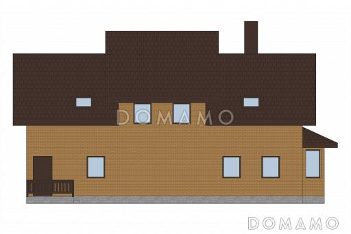 Проект кирпичного дома с постирочной на мансардном этаже / Фасад 3