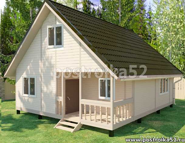 Каркасный дом на сваях