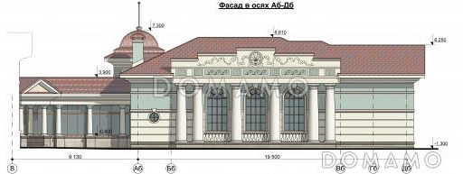 Проект бассейна с тренажерным залом / Фасад 3