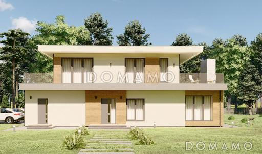 Проект эргономичного дома с гаражом на две машины S-258 / Фасад 5