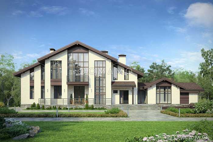 Проект кирпичного дома для нескольких поколений семьи