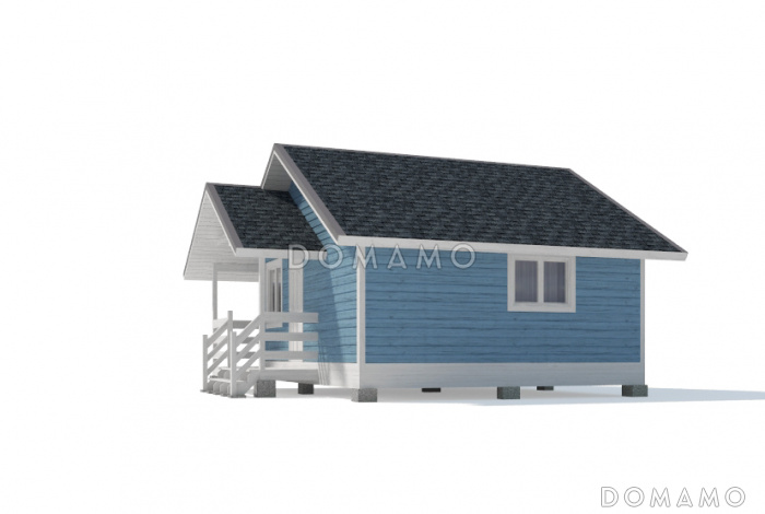 Проект каркасной бани 6х5 с мансардой