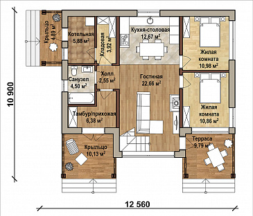 PAVLOVO HOUSE 216 / План 1 этажа