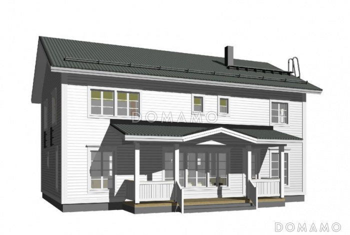 Проект двухэтажного каркасного дома до 250 м.кв.