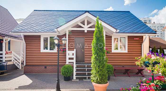 Проект яркого дома из бруса
