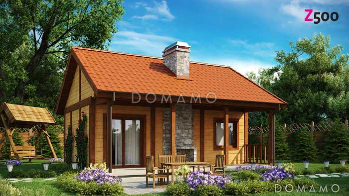 Проект маленького уютного одноэтажного дома из газобетона для круглогодичного проживания