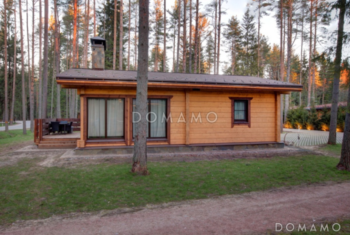 Проект одноэтажного дома из клееного бруса общей площадью 100 м. кв.