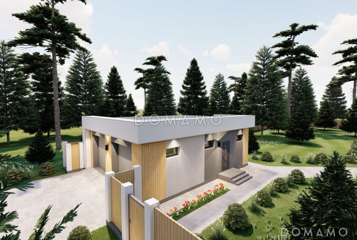 Проект современного гаража на 2 автомобиля с подвалом и хозяйственным помещением