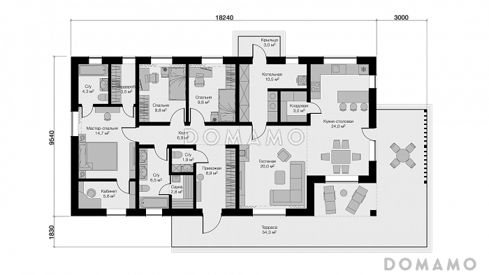 Penats M / План 1 этажа