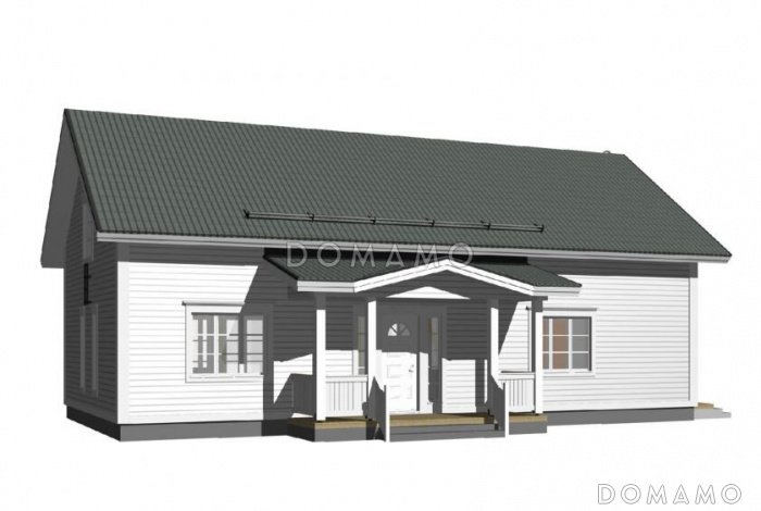 Проект каркасного дома с просторной душевой на втором этаже