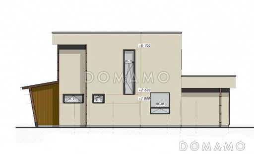 Проект современного дома из газобетона / Фасад 3
