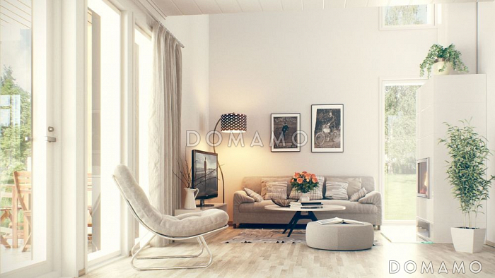 Проект стильного каркасного дома