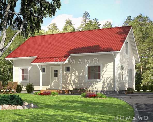 Проект каркасного дома с удобной гостиной для всей семьи