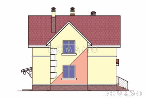 Проект дома с необычной, яркой архитектурой из СИП панелей / Фасад 2